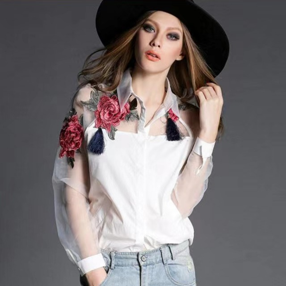 Womn's Fashion Floral Embroide - Summer Light Clothing avaliação e preço