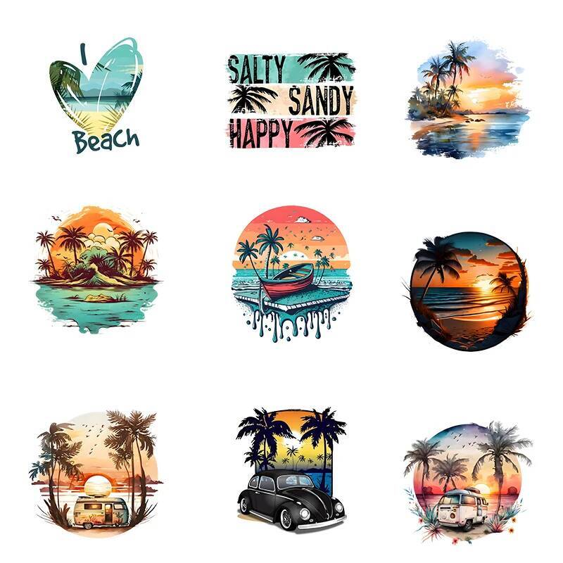 25CM Summer Beach and Sunset I - Summer Clothing Pictures avaliação e preço
