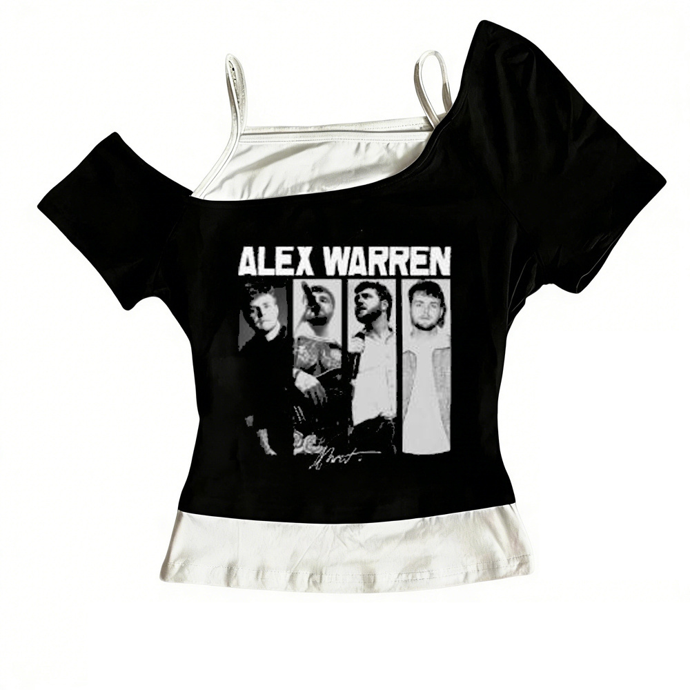 Alex Warren shirt teen streetw - Summer Grunge Clothing avaliação e preço