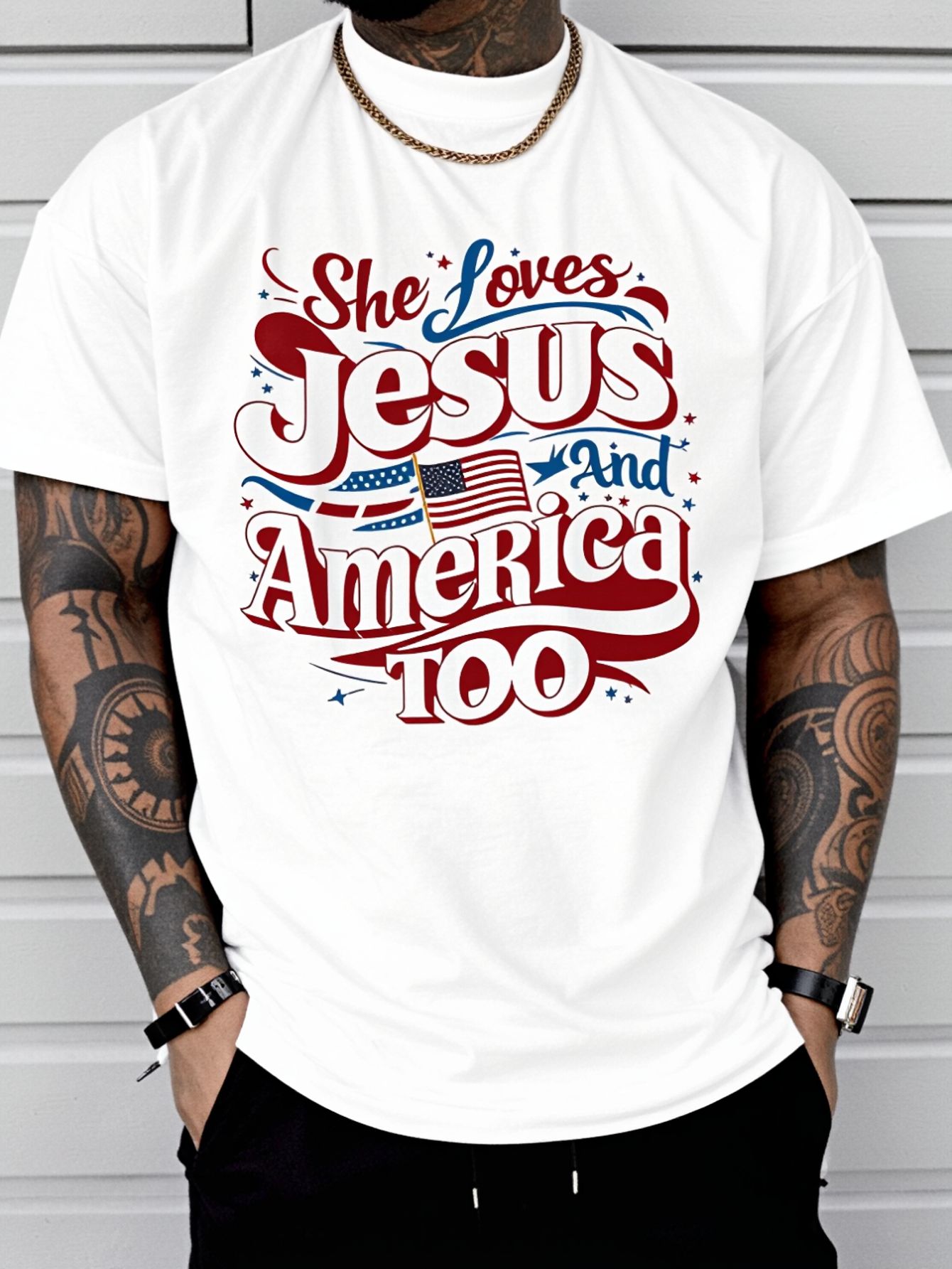 She Loves Jesus And America To - Summer Clothing Not Shein avaliação e preço