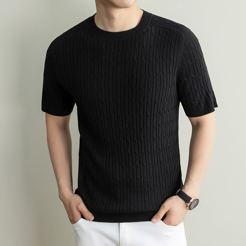 Old Money Wind Short Sleeve T- - Summer Clothing Men Linen avaliação e preço