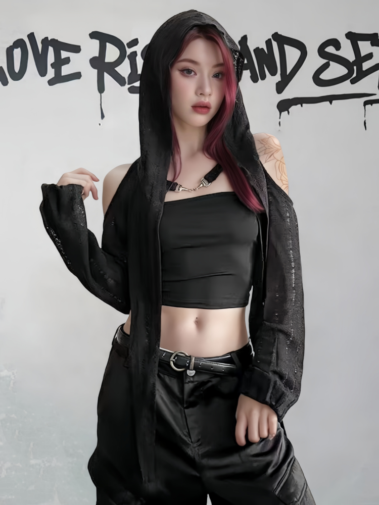 Long Sleeved Off Shoulder T-sh - Summer Grunge Clothing avaliação e preço