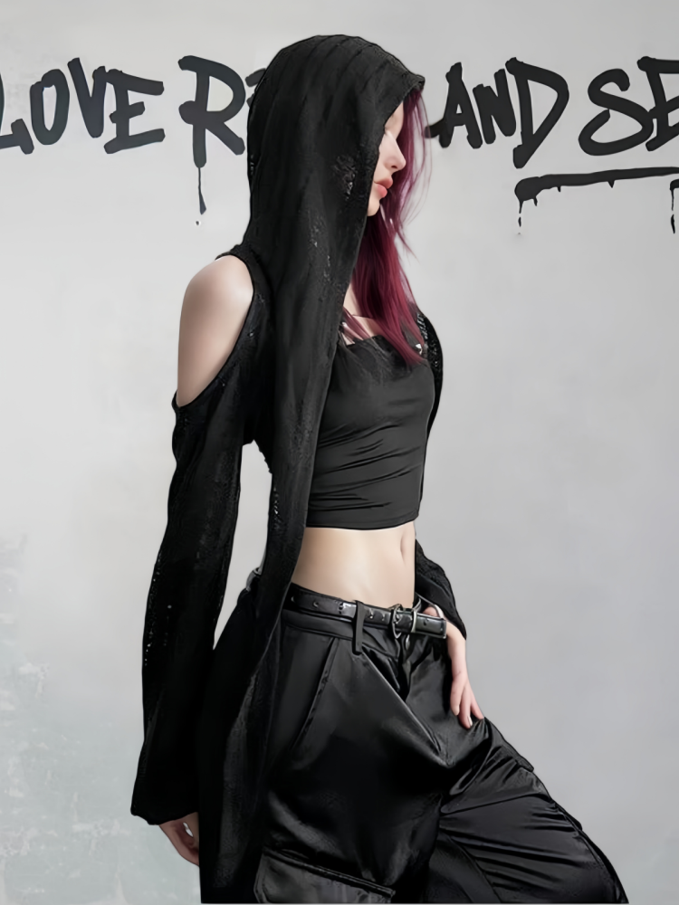 Long Sleeved Off Shoulder T-sh - Summer Grunge Clothing avaliação e preço