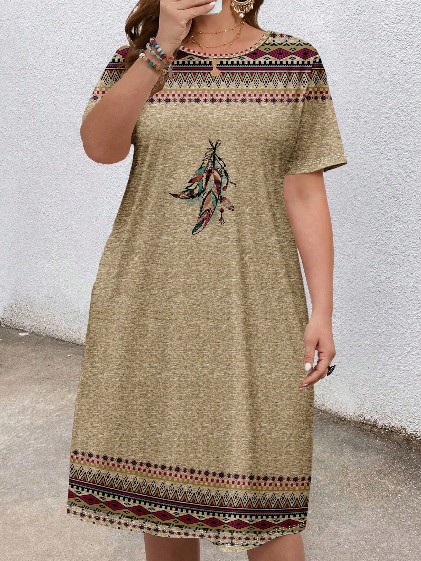 Feather Pattern Print Women T- - Quality Summer Clothing avaliação e preço