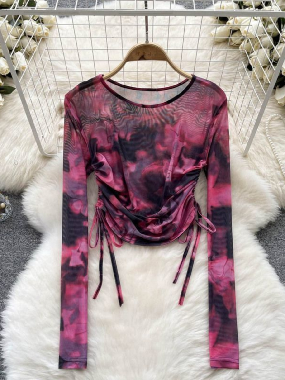Retro Tie Dye Me Rope round Ne - Summer Clothing Label avaliação e preço