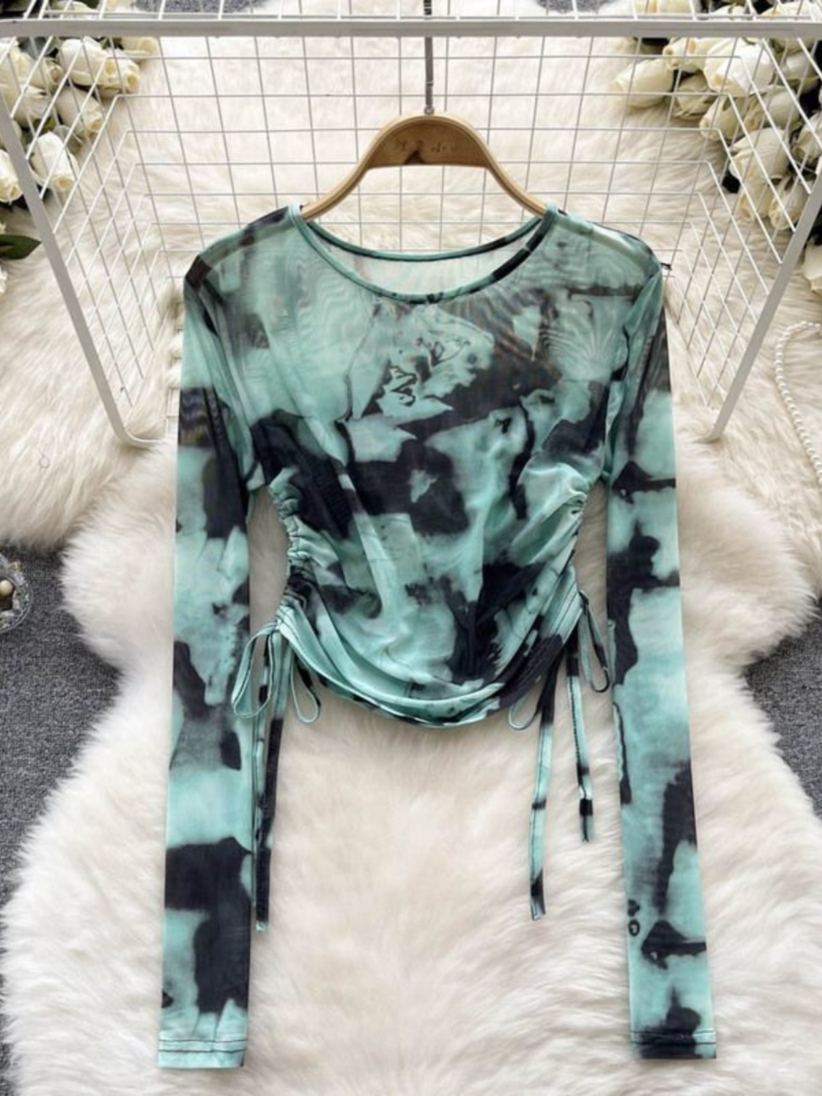 Retro Tie Dye Me Rope round Ne - Summer Clothing Label avaliação e preço