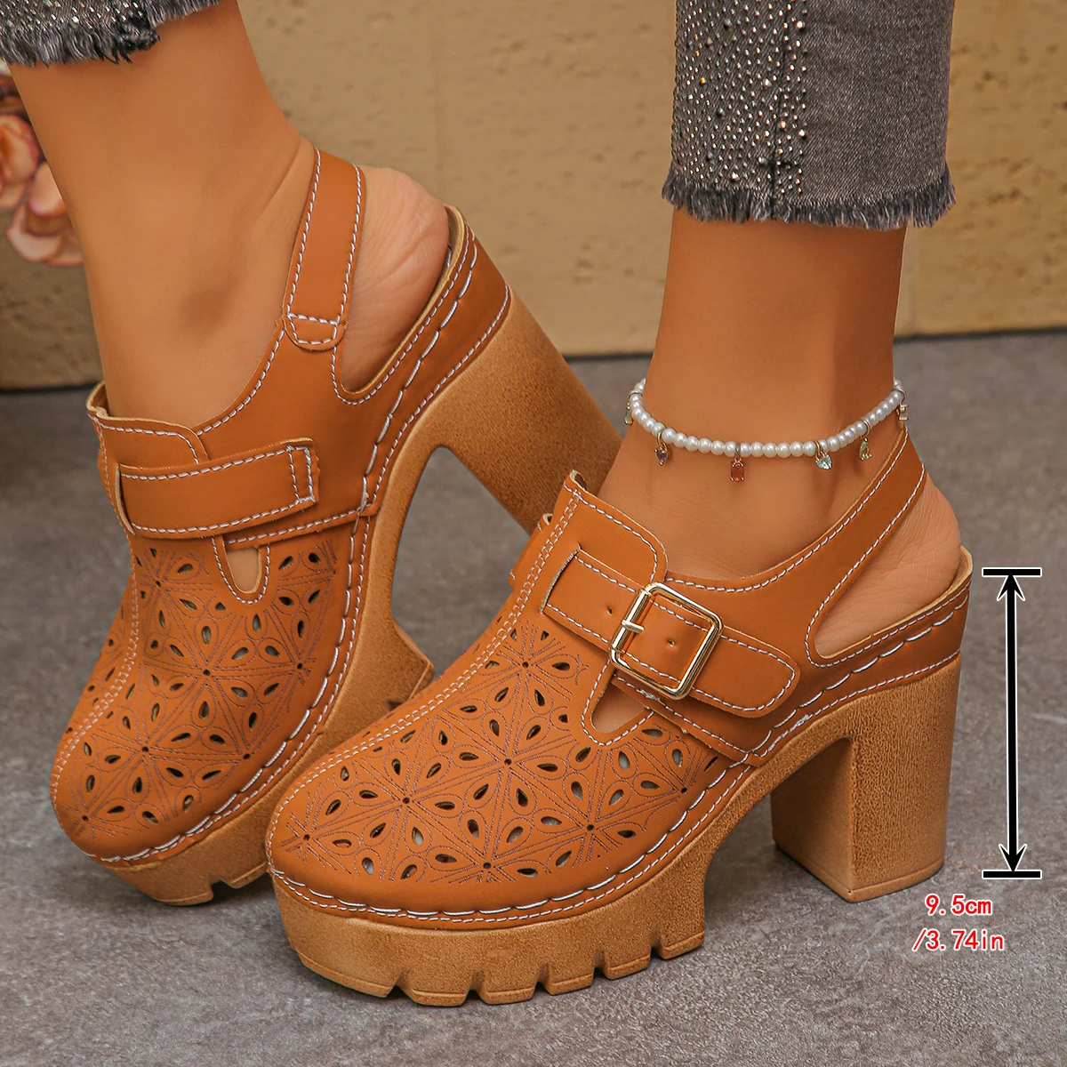 Large Size Women's Thick Heel  - Summer Closet avaliação e preço