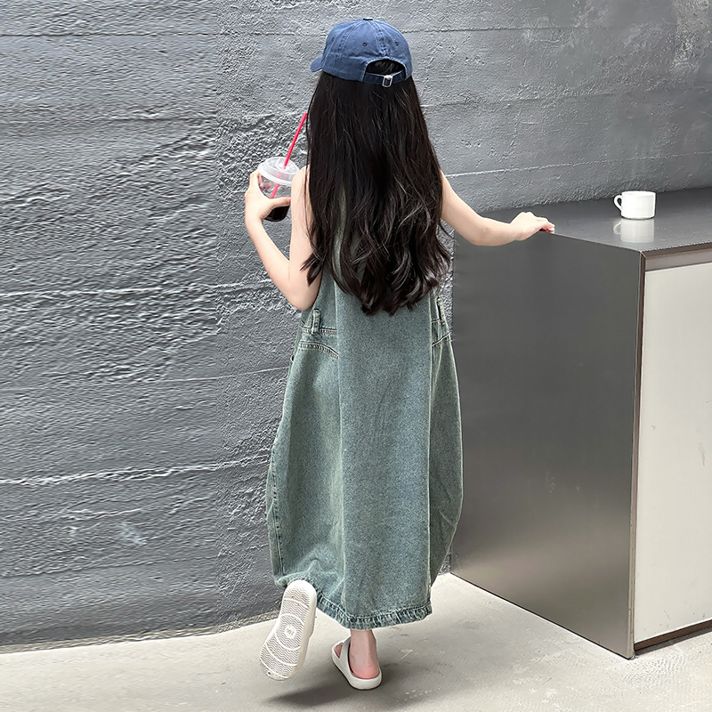 Vintage Blue Children Girls Hi - Quality Summer Clothing avaliação e preço