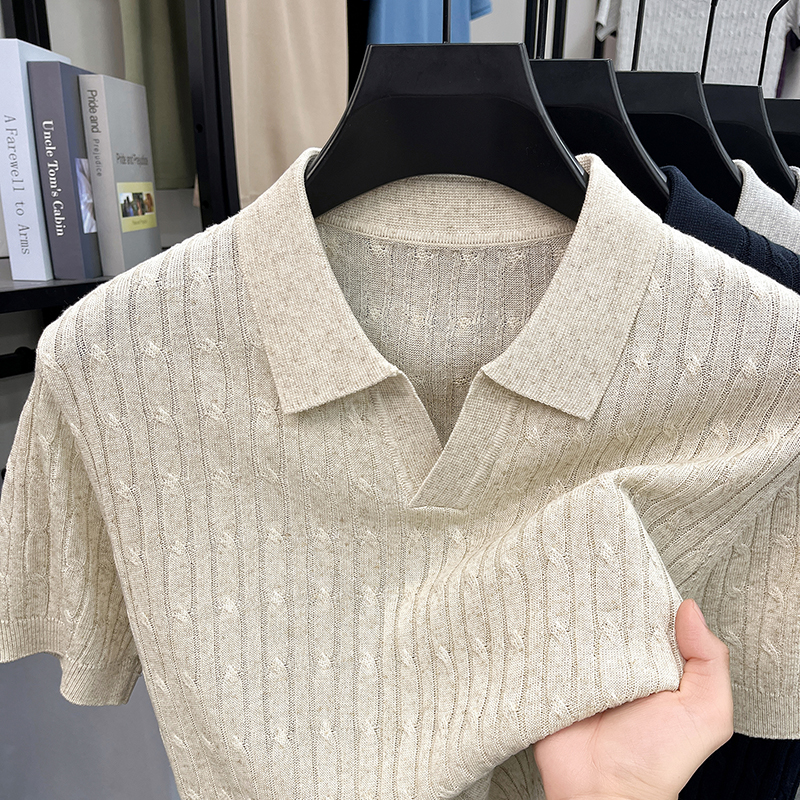 Summer New Men's Seagull Colla - Summer Clothing Men Linen avaliação e preço