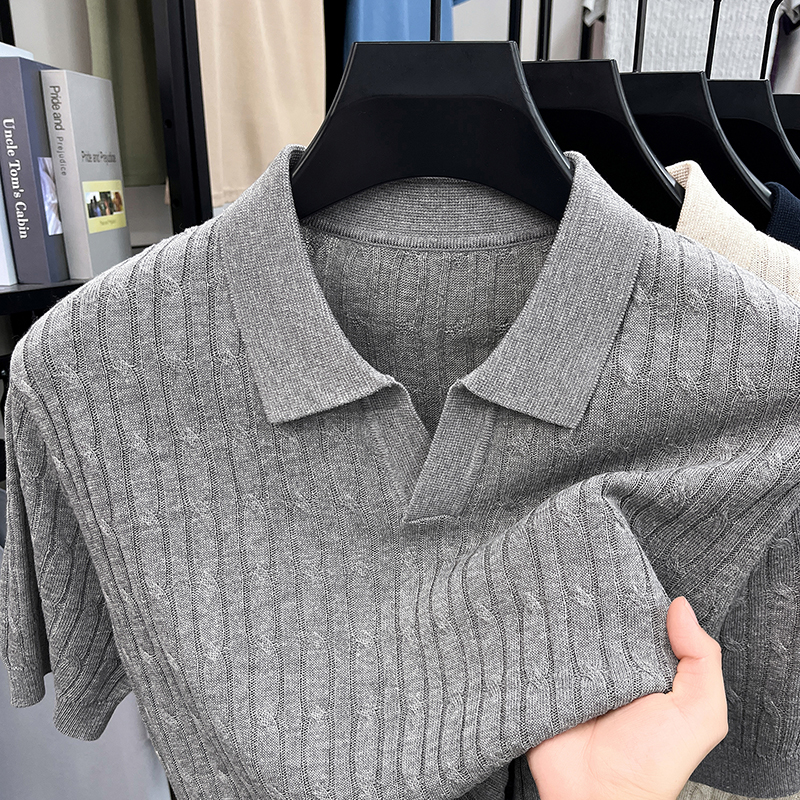 Summer New Men's Seagull Colla - Summer Clothing Men Linen avaliação e preço