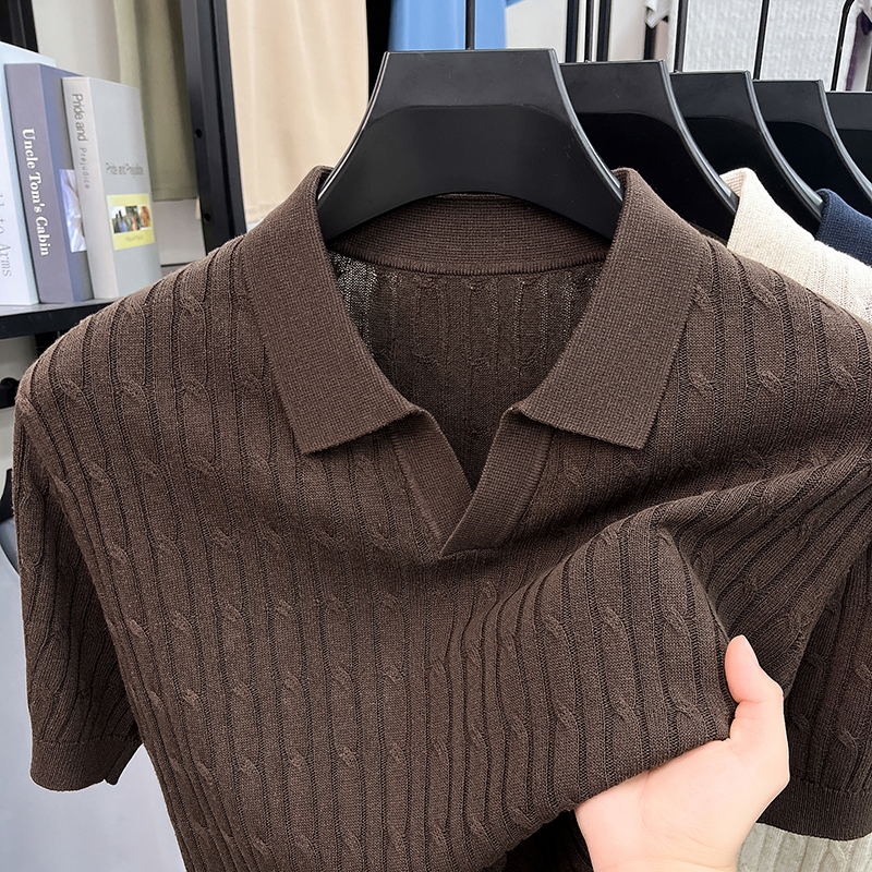 Summer New Men's Seagull Colla - Summer Clothing Men Linen avaliação e preço