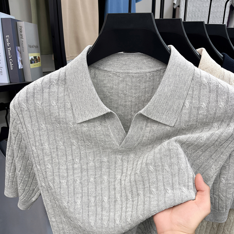 Summer New Men's Seagull Colla - Summer Clothing Men Linen avaliação e preço