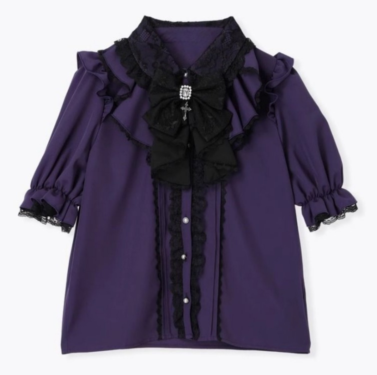 Y2K Lace Ruffle Blouse Women J - Summer Grunge Clothing avaliação e preço