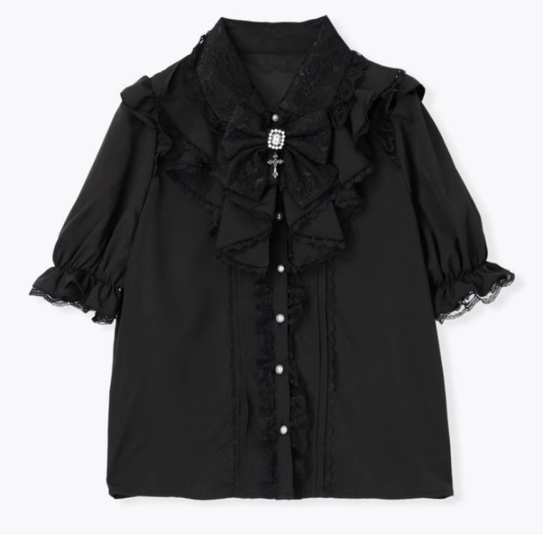 Y2K Lace Ruffle Blouse Women J - Summer Grunge Clothing avaliação e preço