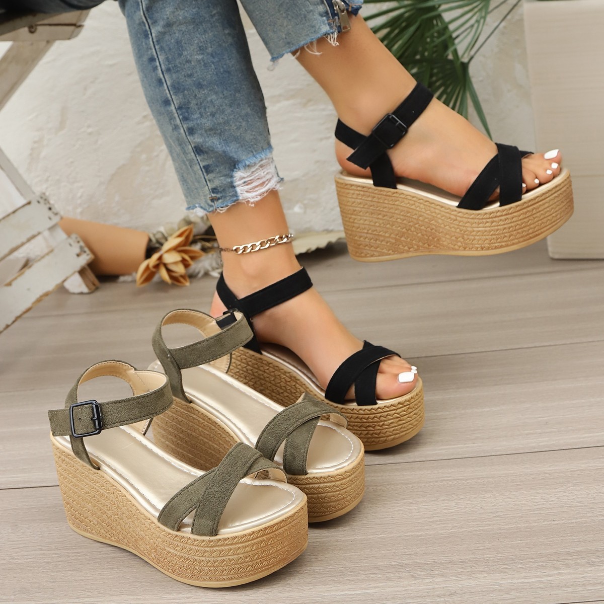 2026 Women Leisure Wedge Heel  - Summer Light Clothing avaliação e preço