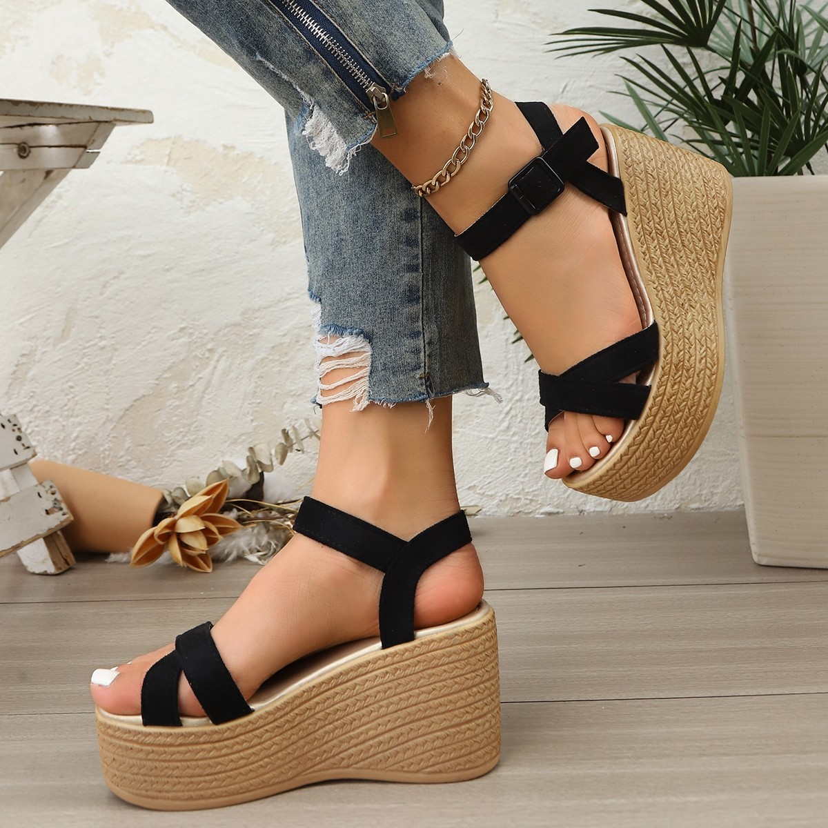 2026 Women Leisure Wedge Heel  - Summer Light Clothing avaliação e preço