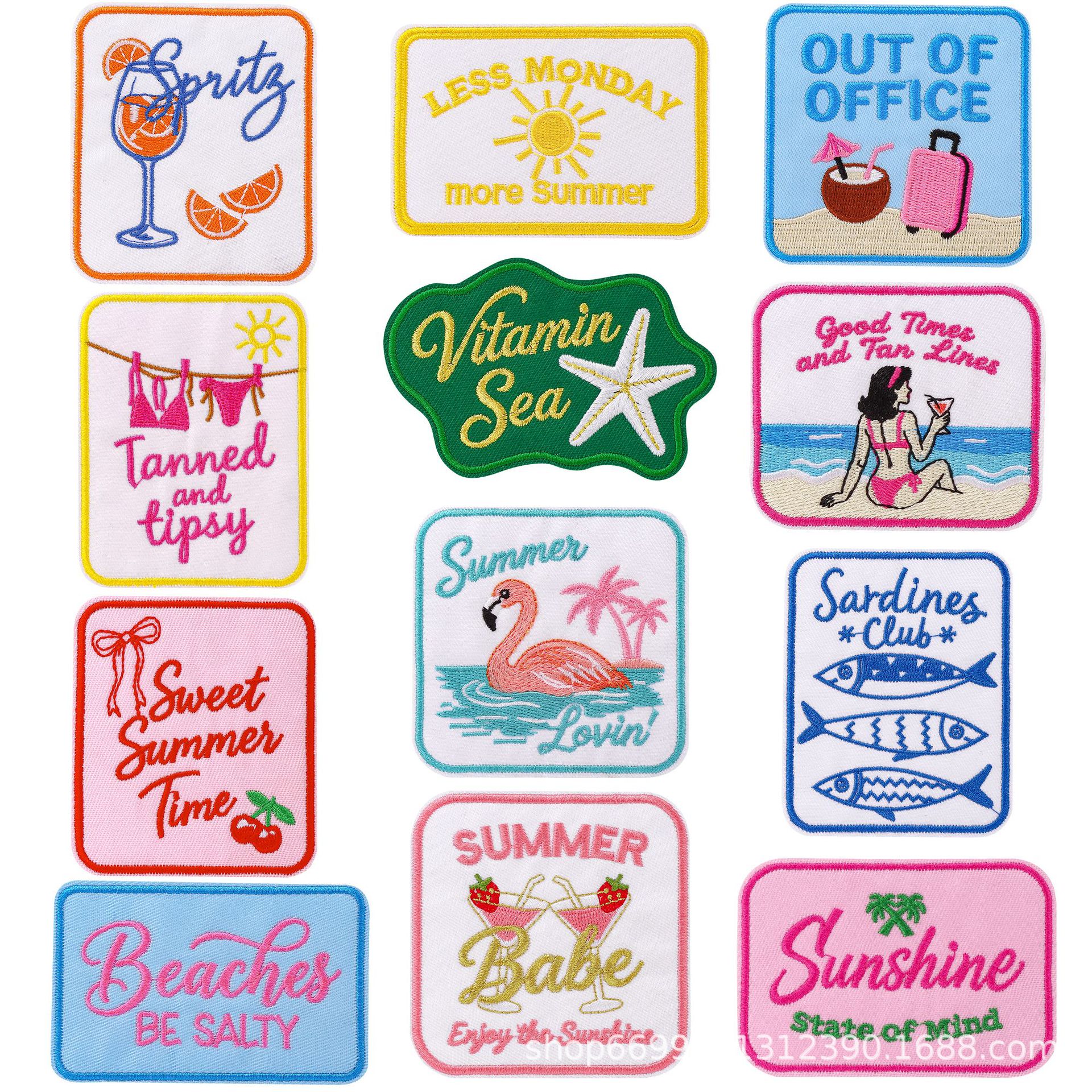 Summer Embroidered Patch Text  - Summer Clothing Pictures avaliação e preço