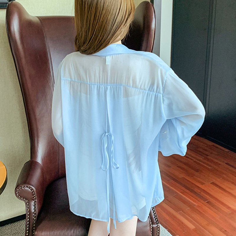 Tie Back Button Down Shirt Wom - Summer Light Clothing avaliação e preço