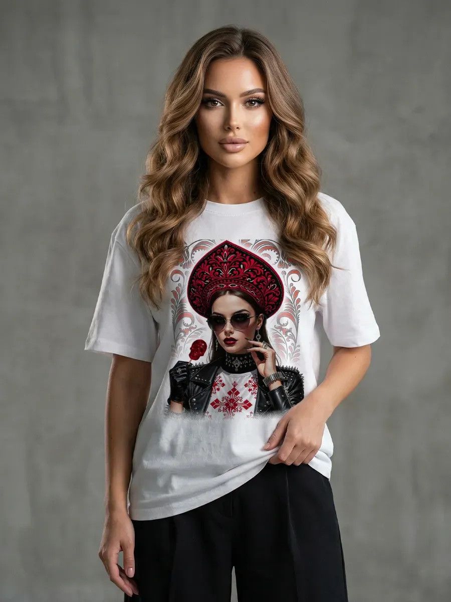 Vintage Russian Portrait Print - Summer Evenings Clothing avaliação e preço