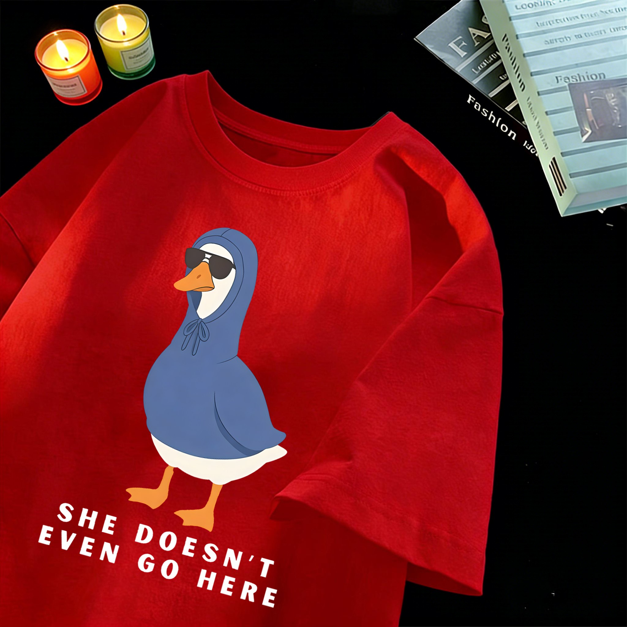 She Doesn'T Even Go Here Print - Summer Clothing Not Shein avaliação e preço