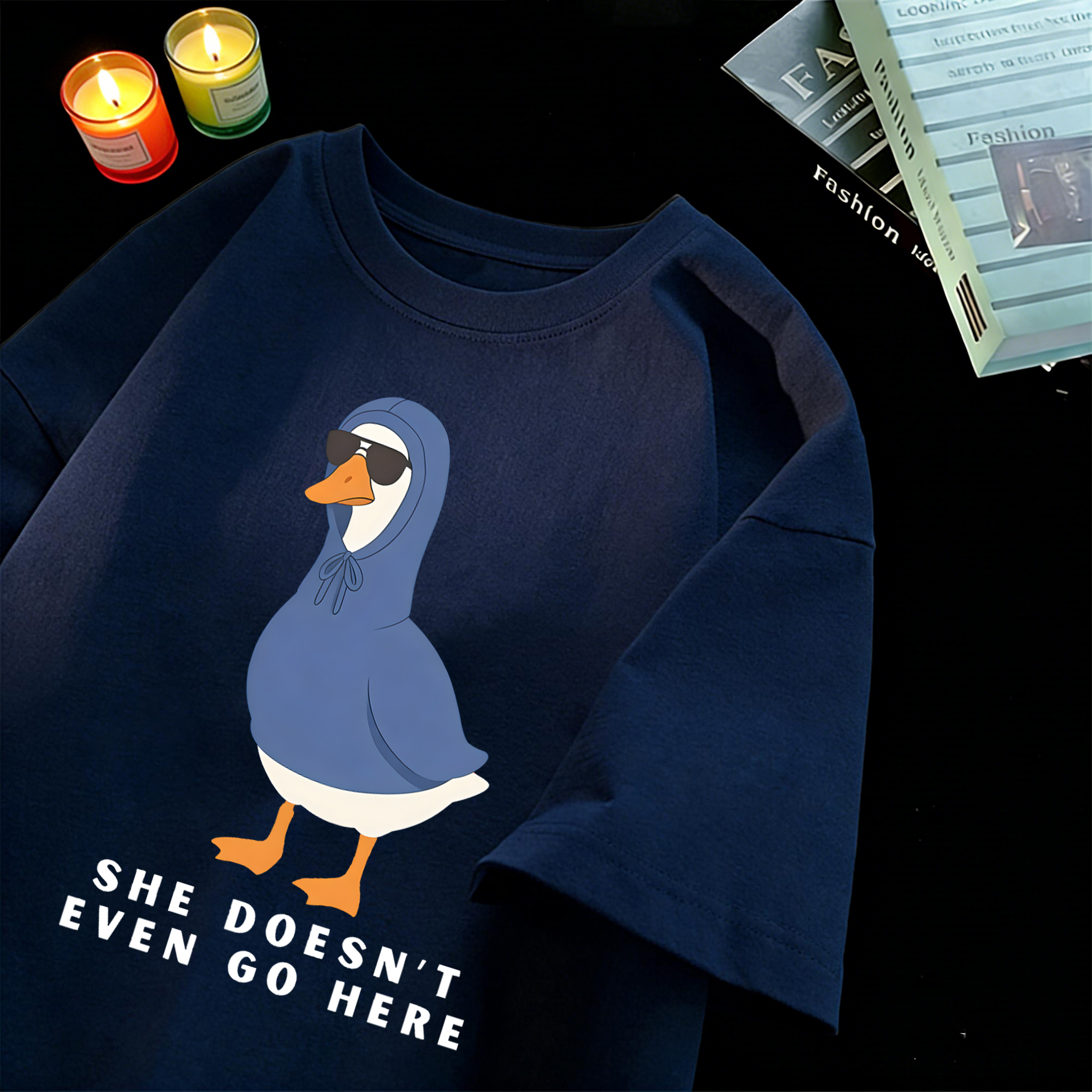 She Doesn'T Even Go Here Print - Summer Clothing Not Shein avaliação e preço