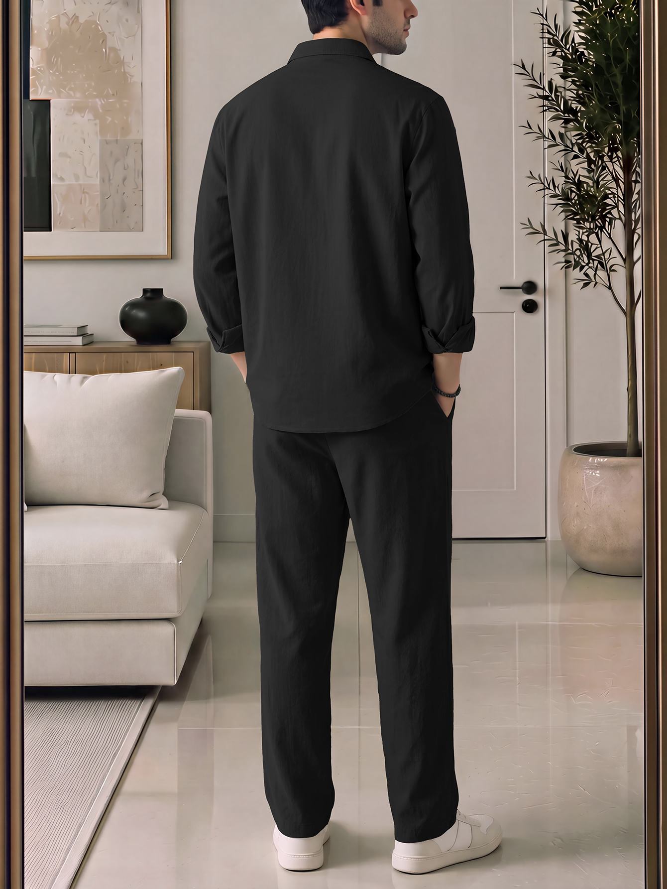 Lightweight And Comfortable Me - Summer Clothing Men Linen avaliação e preço